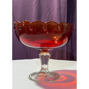 Red & Clear‎ Candy Dish